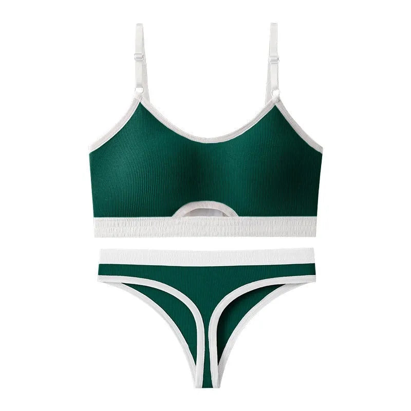 Women's cotton sports underwear vest with underwired tube top and contrast colour design