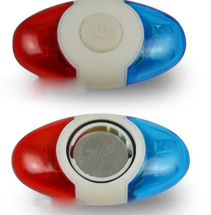 Red and blue 4LED tail light with adjustable mount for equipment accessories