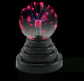 Colourful 7.62cm diameter glass magic ball light on ABS base with USB cable.