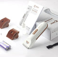 White pet electric hair clipper with ceramic blade for dog and cat grooming