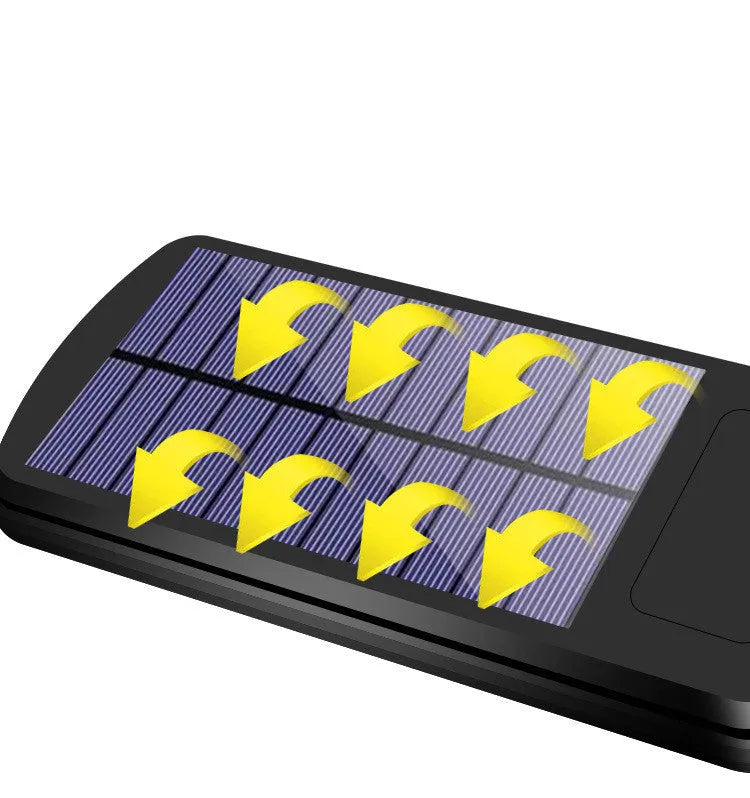 Black solar motion sensor street light for outdoor garden and pathway security lighting