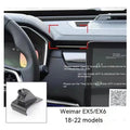 Black snap-on mobile phone bracket for Goodway dashboard with 360 rotation base