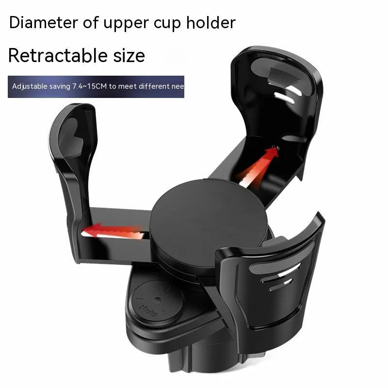 Second generation upgraded car cup holder modification in ABS plastic with carbon fibre pattern finish