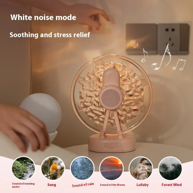 Ferris wheel Bluetooth speaker with water ripple colourful lights in pink colour