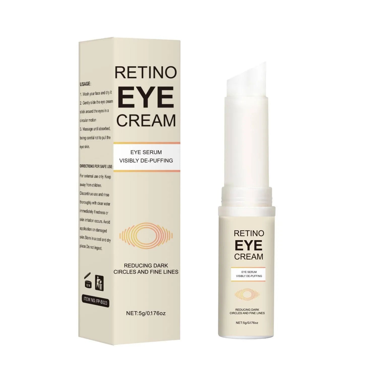 5g moisturising eye cream container for dark circle reduction and hydration
