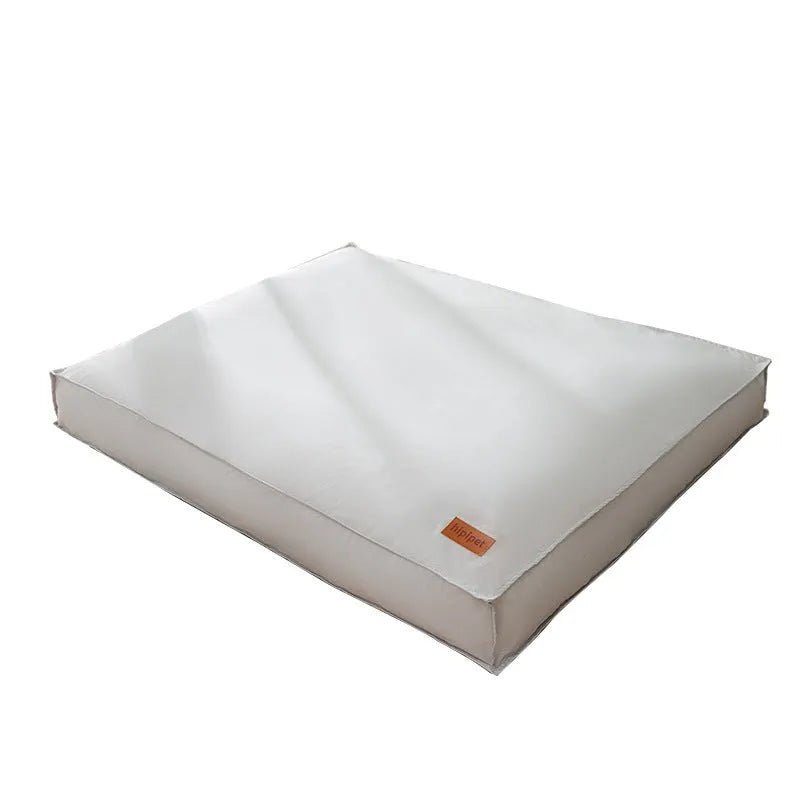 Waterproof dog bed in high-grade gray with non-slip bottom and detachable cover