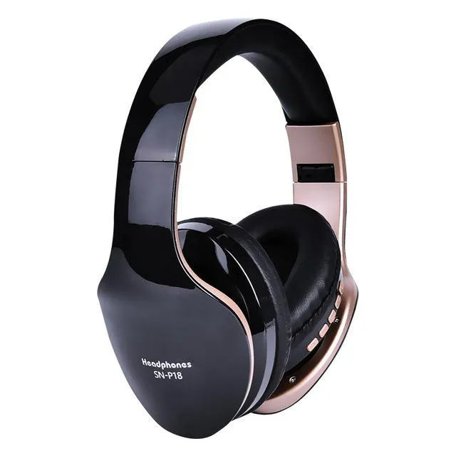 HobbyLane Bluetooth headset with 40mm driver in Black colour option on white background