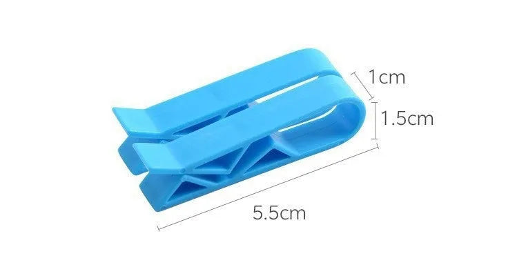 Grey PP plastic garbage bag fixing clip attached to bin side holding liner securely