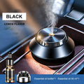 Black metal car aromatherapy device with butterfly design and USB cable connection