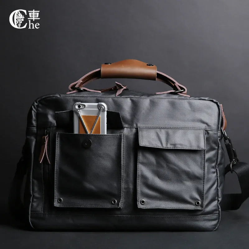 DPark single shoulder sling laptop bag in black, brown, and khaki colours for 14-15 inch laptops