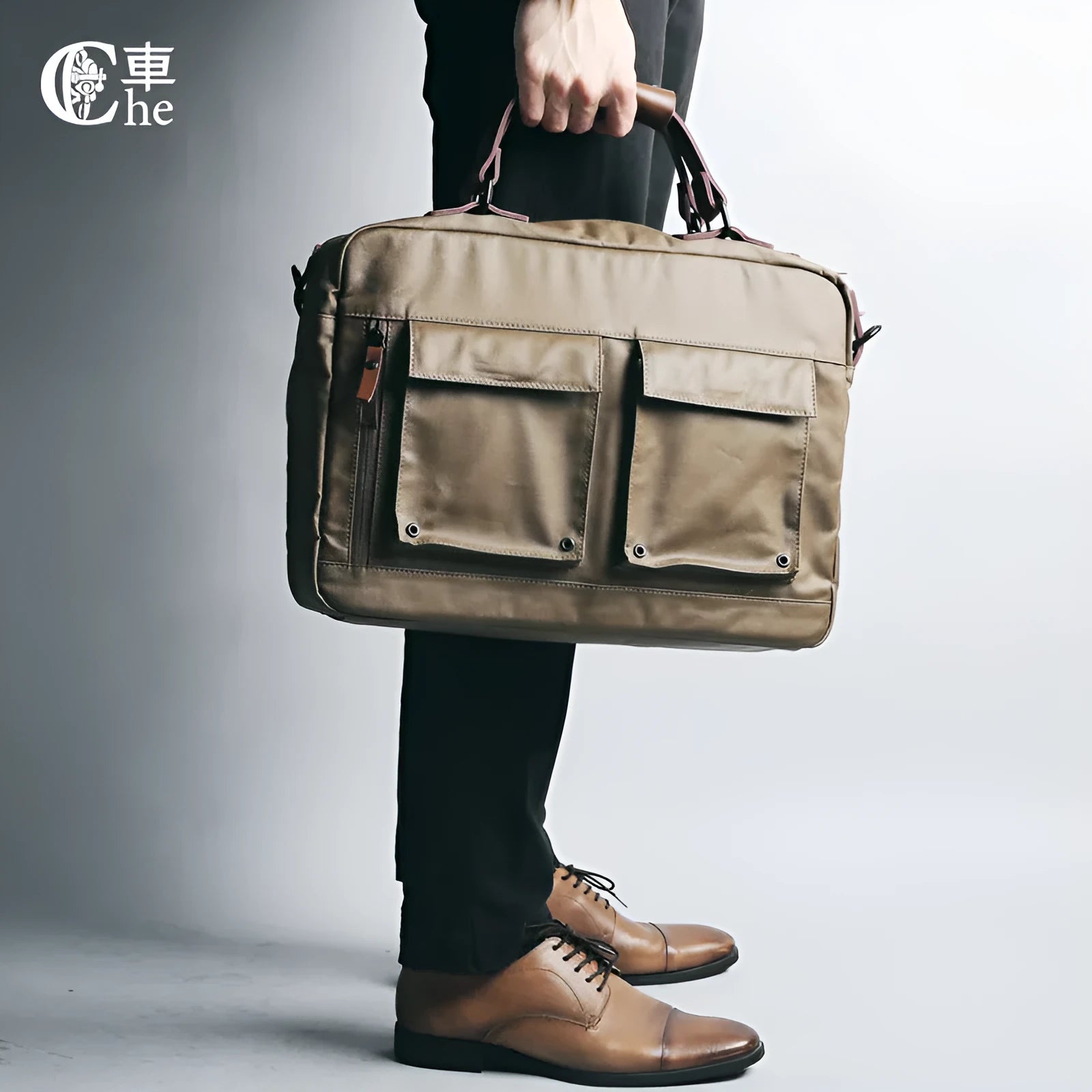 DPark single shoulder sling laptop bag in black, brown, and khaki colours for 14-15 inch laptops