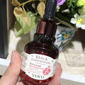 Pomegranate skincare set containing six products: cleanser, toner, essence, emulsion, cream, and eye cream
