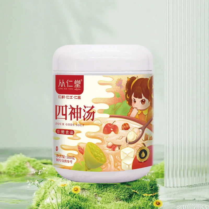 Box of children's spleen and stomach herbal tea with twelve 100ml sachets containing yam, poria, lotus seed formula