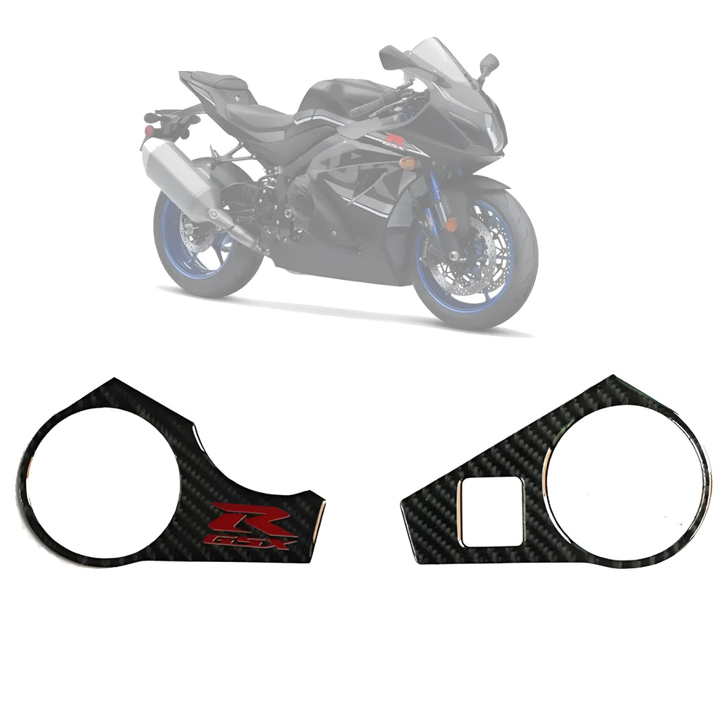 Black carbon fibre pattern adhesive sticker for SUZUKI GSXR1000 L1 motorcycle upper fairing plate.