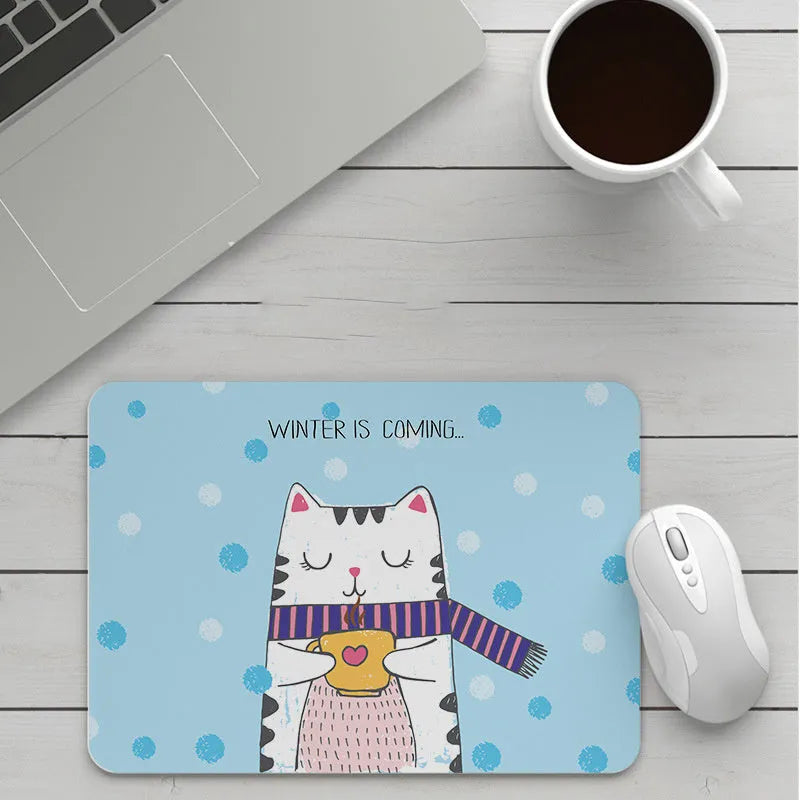 Custom cartoon gaming mouse pad 210x260mm with heat transfer printed design