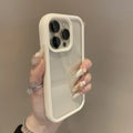 Solid colour transparent acrylic phone case for Apple iPhone with black edge