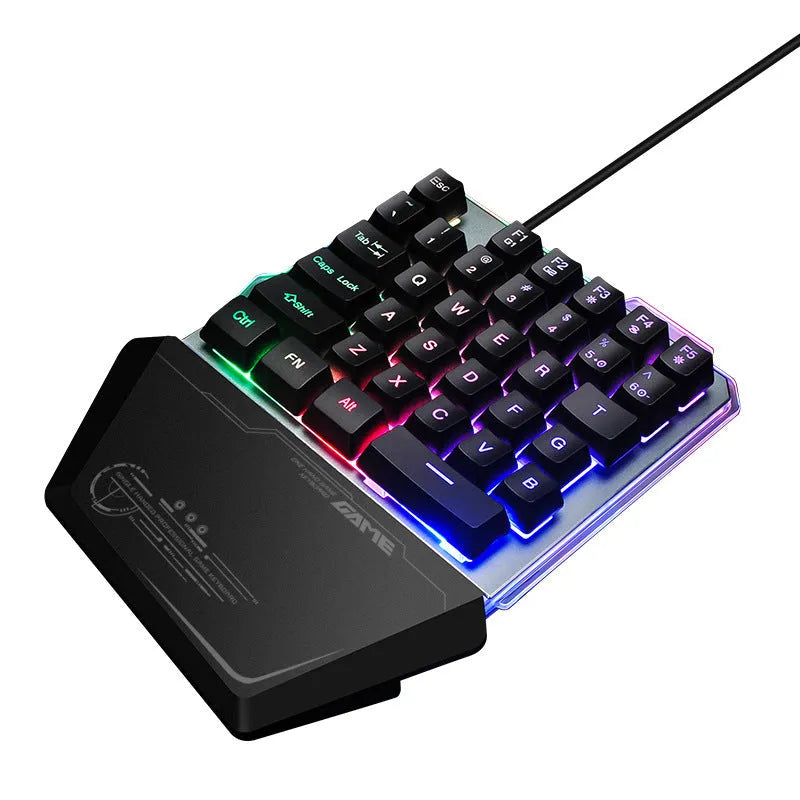 G40 Flow Colour black robotic one-handed gaming keyboard with RGB backlighting