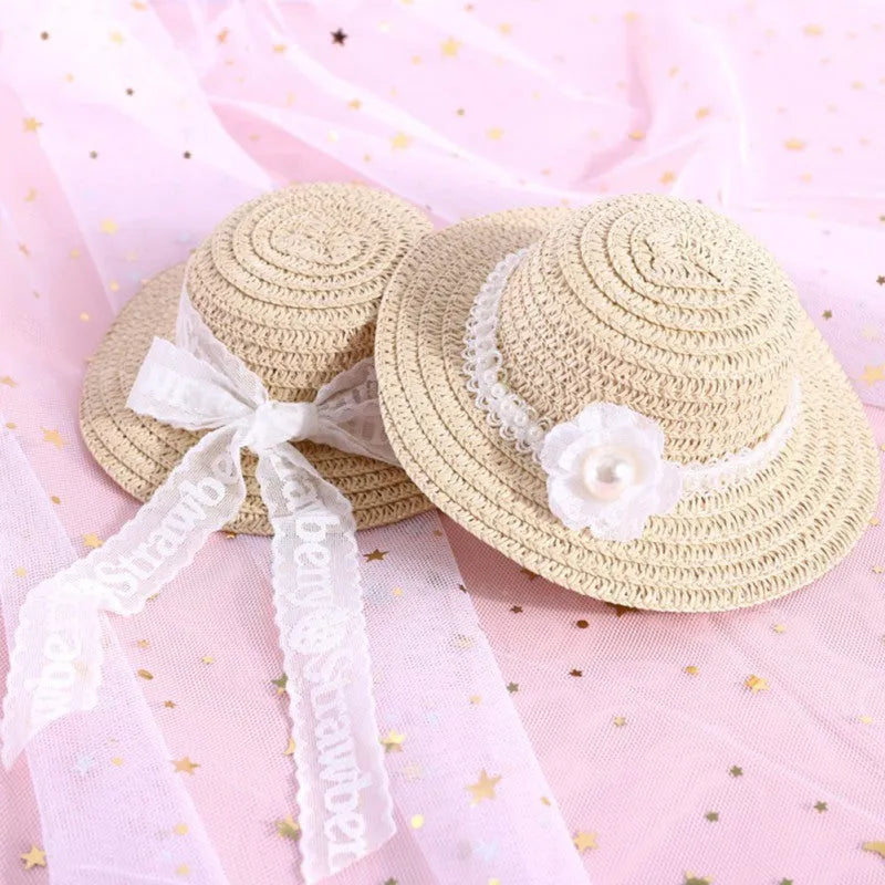 Handmade paper pet hat with a large bow on a dog, showing colour and cartoon style.