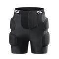 Black adult hip protection pad with NBR foam panels for roller skating and skateboarding