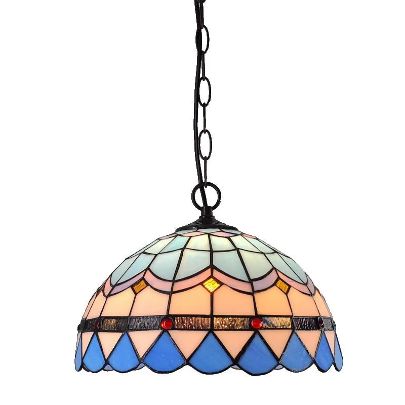 European baroque chandelier with coloured glaze finish and abstract design