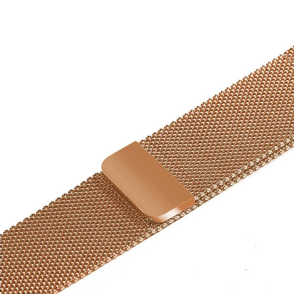 Stainless steel replacement watch strap shown in silver, with 22mm and 24mm width options displayed.