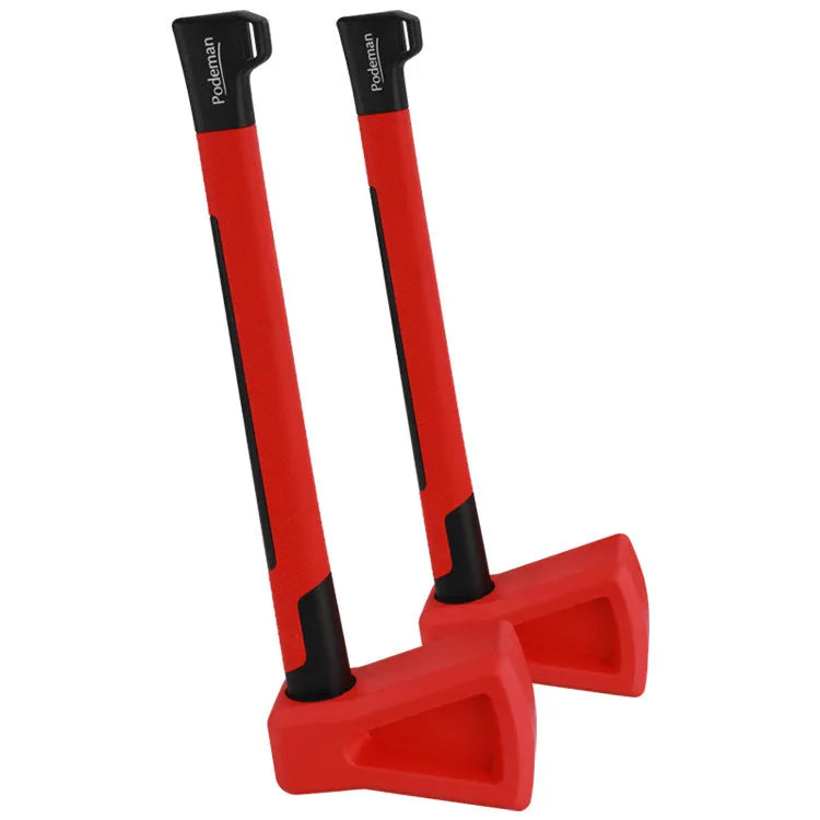Red plastic home fitness axe muscle trainer equipment for resistance training