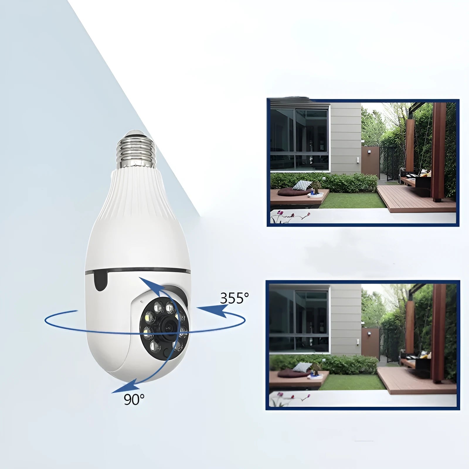 Wireless indoor security camera with full-colour night vision and two-way intercom function