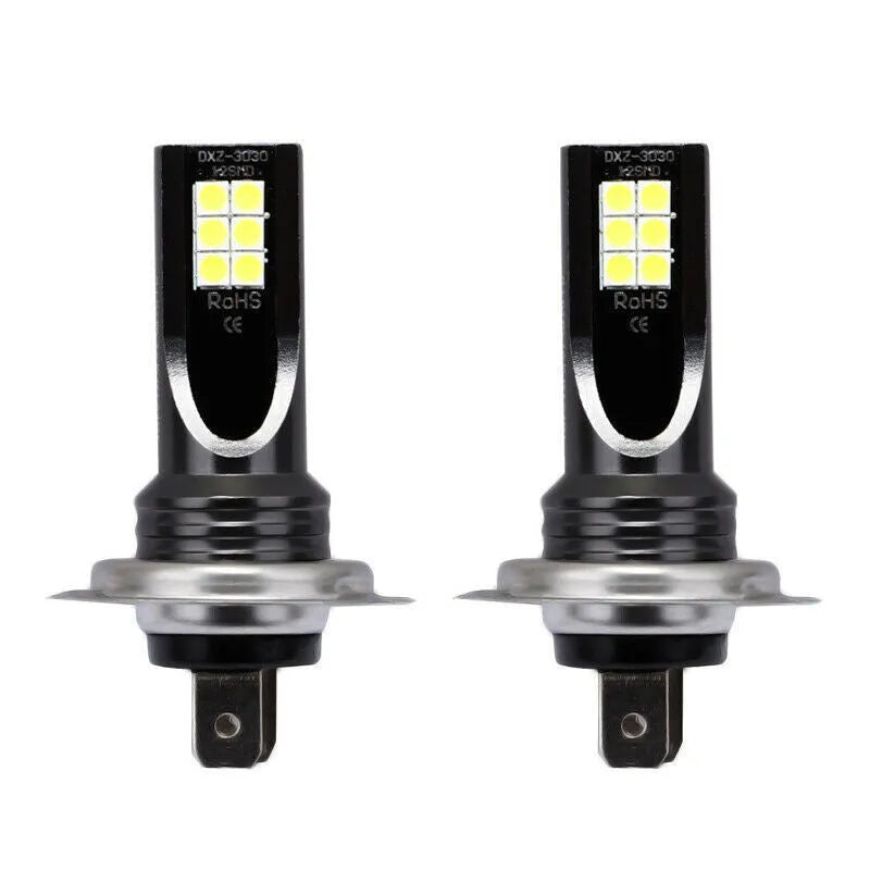 H7 110W LED car fog lights with aluminium housing and 12 SMD bulbs