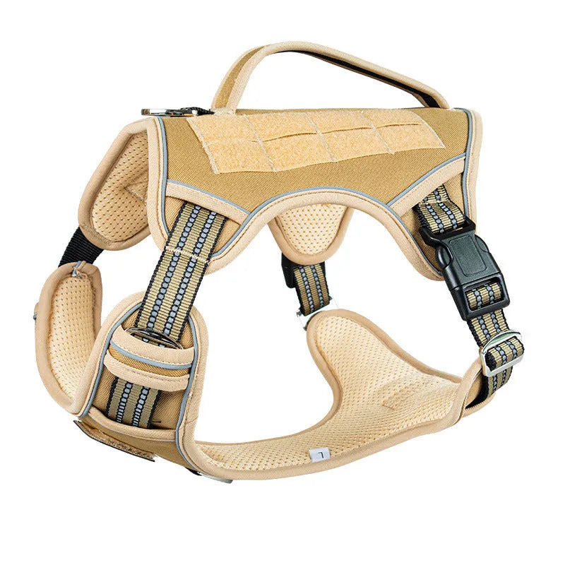 Tactical dog chest strap harness in Oxford cloth for working patrol and search rescue dogs