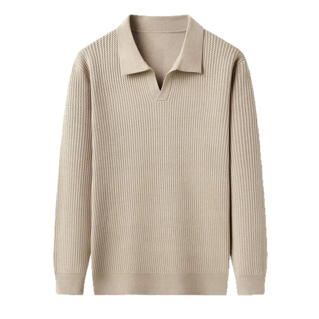 Men's loose fit casual jumper in green colour shown front view