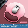 Silicone mouse mat with gel wrist rest in 220mm x 250mm size showing gradient colour pattern