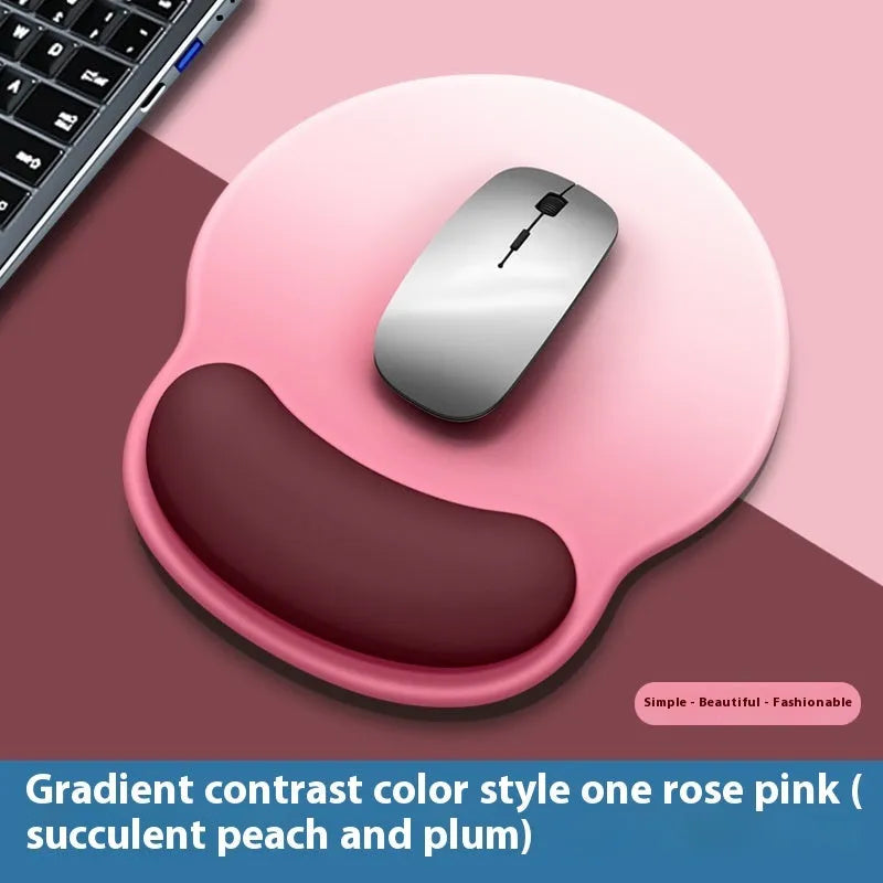 Silicone mouse mat with gel wrist rest in 220mm x 250mm size showing gradient colour pattern