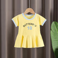 Cotton baby princess dress short sleeve summer pink for height 80-120cm