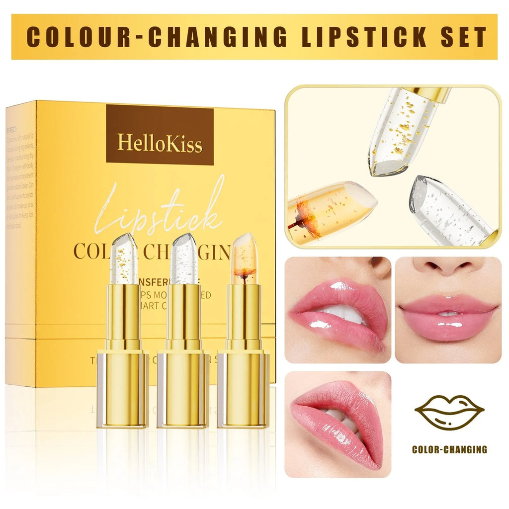 Warm colour-changing anti-smudge gilding lipstick with 3.5g content