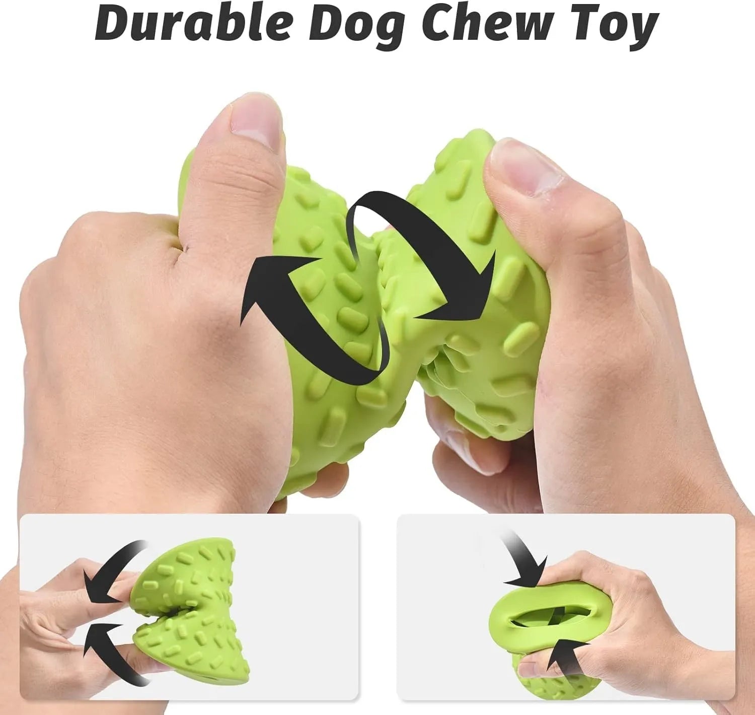 Natural rubber interactive treat dispensing dog bone toy for aggressive chewers in blue colour