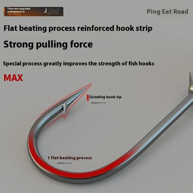 Set of 50 lead-headed steel jig hooks in primary colours for fishing.