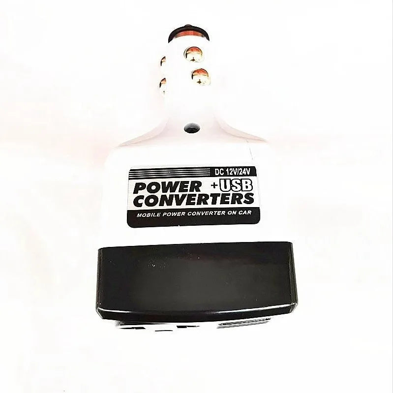 Car cigarette lighter power adapter with USB port for mobile phone charging