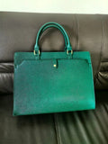 Women's large capacity crossbody bag in PU, 42x15x32cm, available in black, brown, blue, green for travel and business.