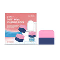 Four three-in-one toilet cleaning blocks for automatic cistern cleaning