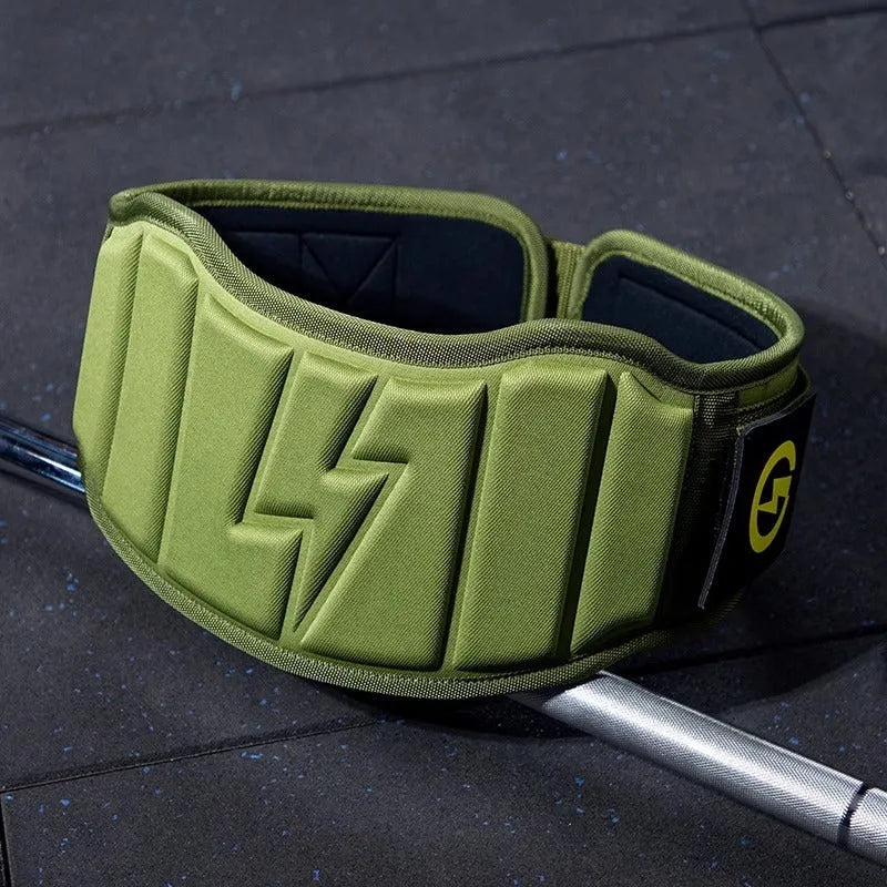 Abdominal exercising band weightlifting belt in black and army green for waist protection