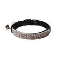 Flocked nylon cat collar with elastic buckle in assorted colours