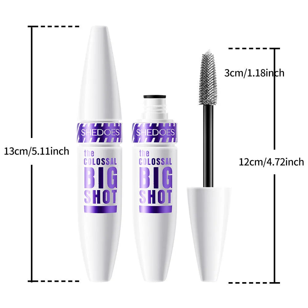 White waterproof mascara tube 10ML with quick-drying curling formula