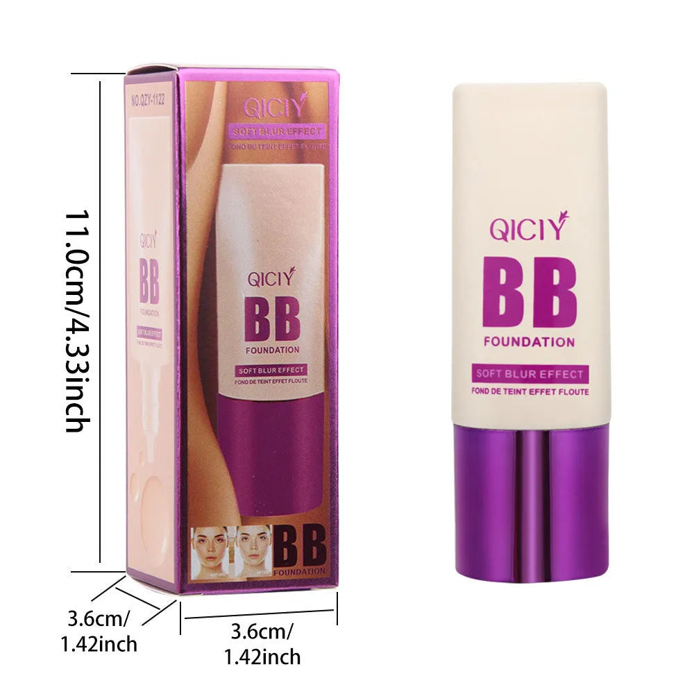 BB cream liquid foundation in feeding bottle packaging with ten colour shade options