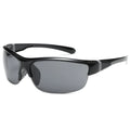 Sports sunglasses with semi-frameless metal frame and polycarbonate lenses for cycling