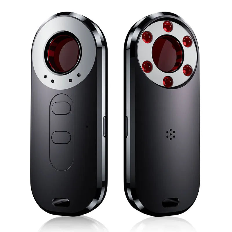 AK400 portable infrared anti-camera detector showing compact design and USB port