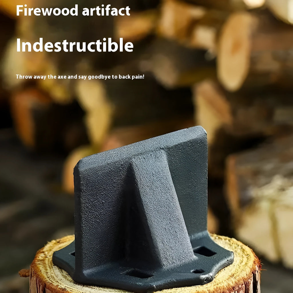 Mini portable small square cast iron wood splitter 03kg for household camping and garden wood cutting