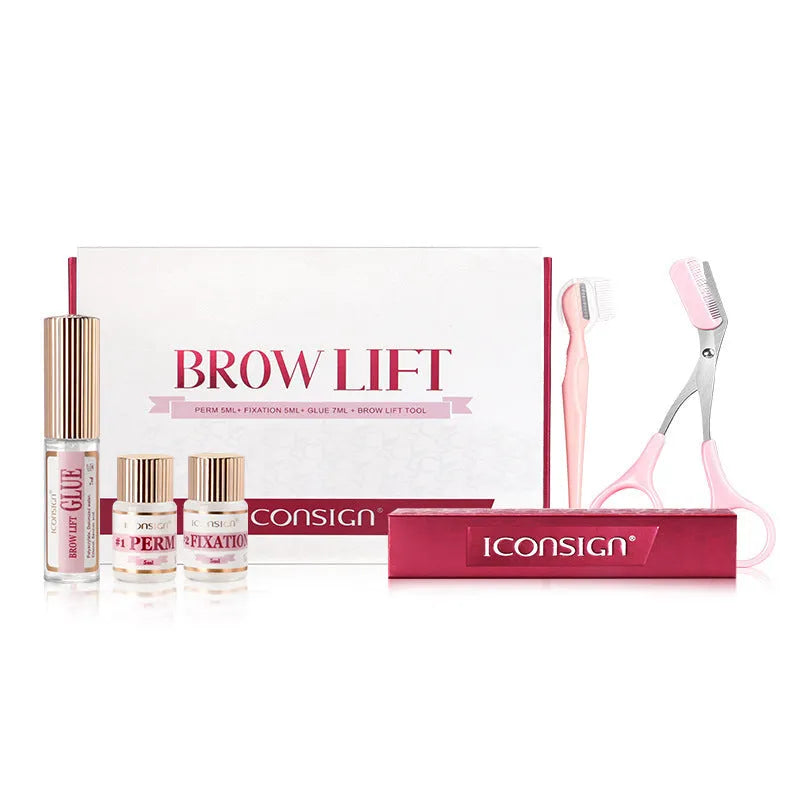 Pink eyebrow perm suit complete kit for eyebrow scalding and styling treatments