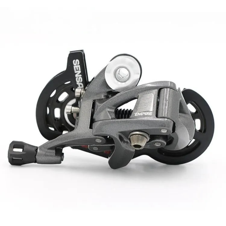 Road bike transmission kit with aluminium manual shifters, front derailleur and short-leg rear derailleur