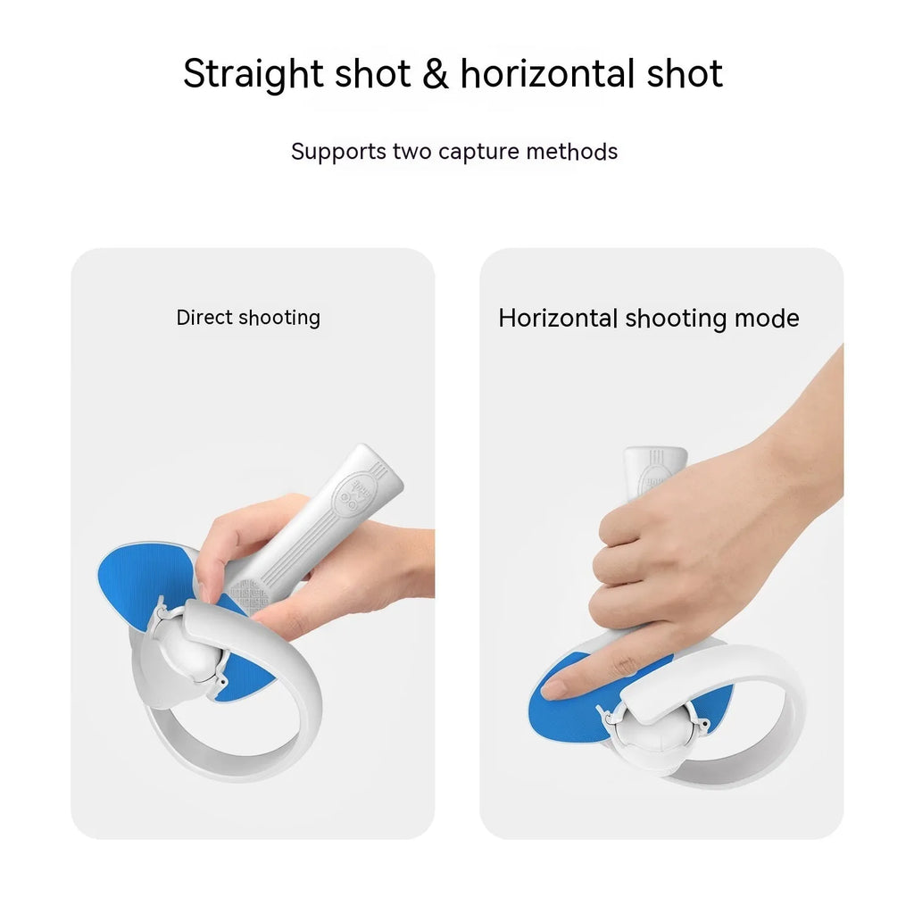 Red and blue plastic silicone table tennis racket hand grip accessory for Pico 4 VR controllers