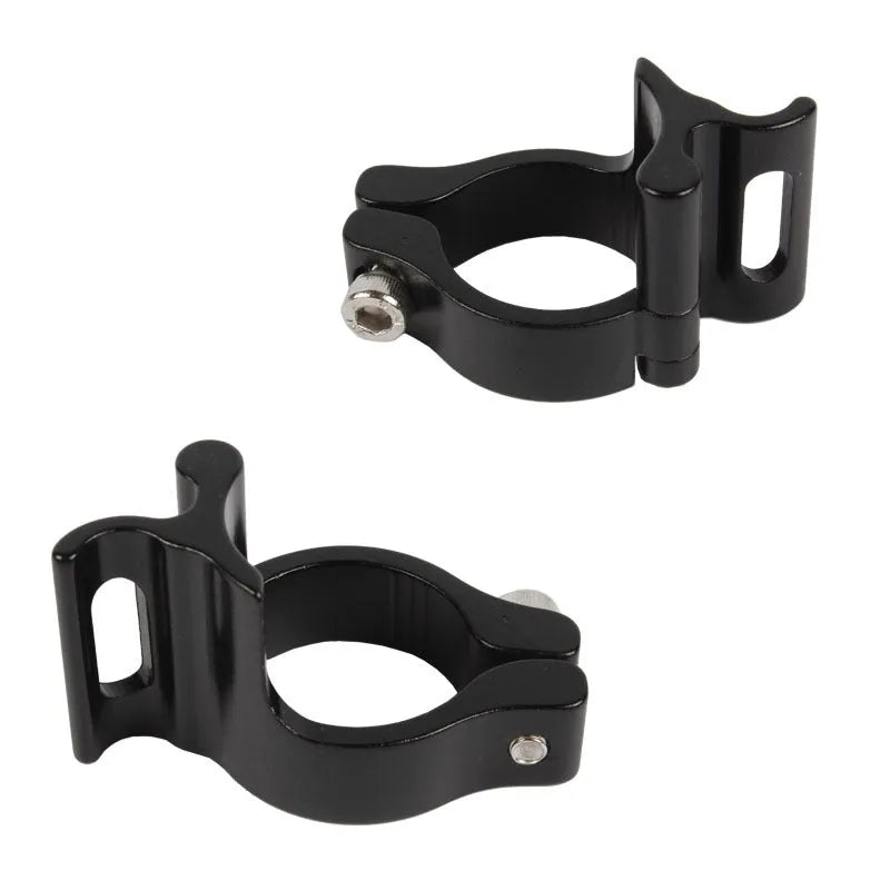 A single black aluminium alloy clamp ring with a 28.6 mm diameter for vehicle frame repair.